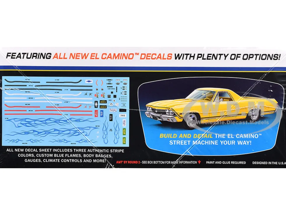 Skill 2 Model Kit 1968 Chevrolet El Camino Street Machine 1/25 Scale Model by AMT