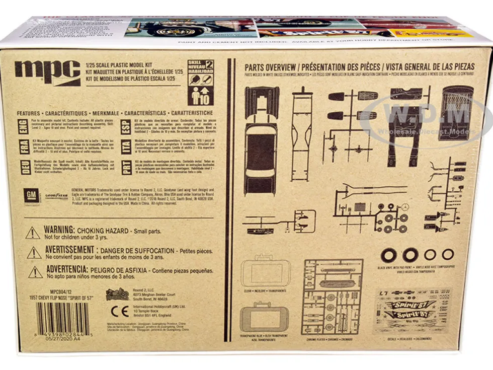 Skill 2 Model Kit 1957 Chevrolet Gasser Flip Nose Spirit of 57 1/25 Scale Model MPC MPC904