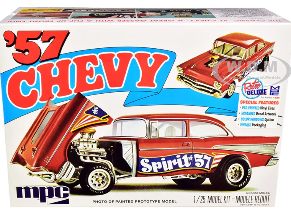 Skill 2 Model Kit 1957 Chevrolet Gasser Flip Nose Spirit of 57 1/25 Scale Model MPC MPC904