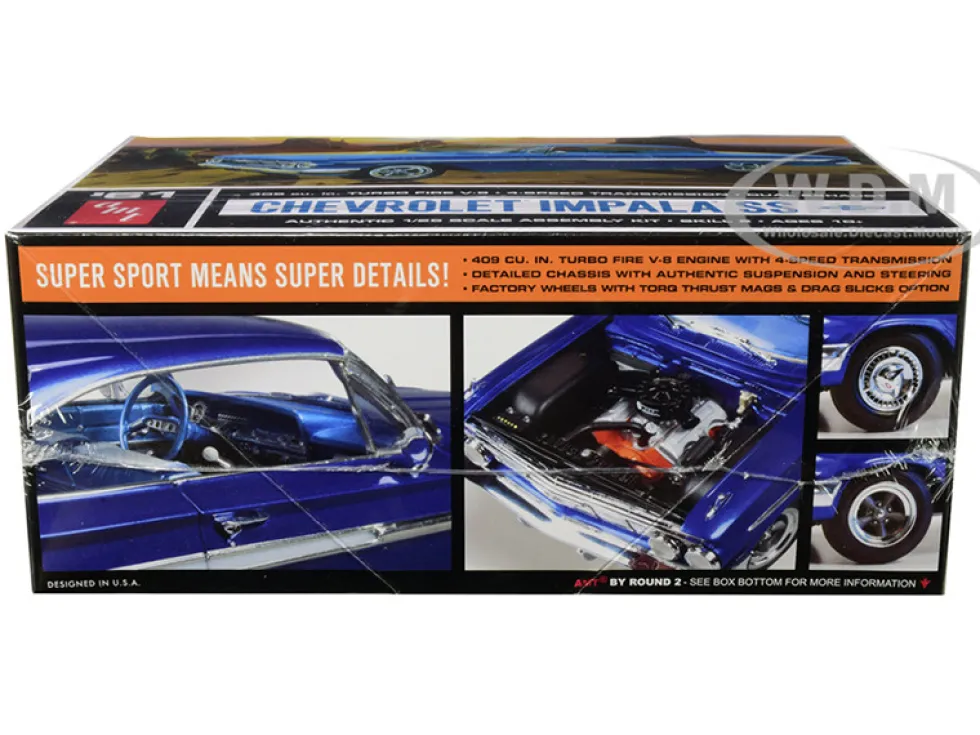 Skill 2 Model Kit 1961 Chevrolet Impala SS 1/25 Scale Model AMT AMT1013