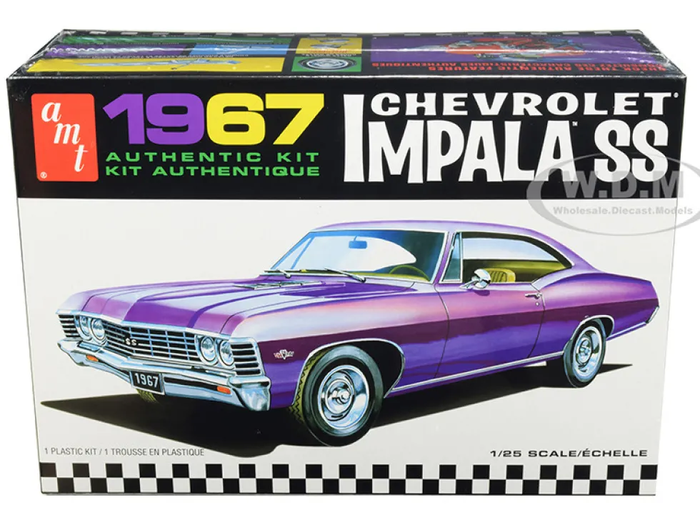 Skill 2 Model Kit 1967 Chevrolet Impala SS 1/25 Scale Model AMT AMT981 M
