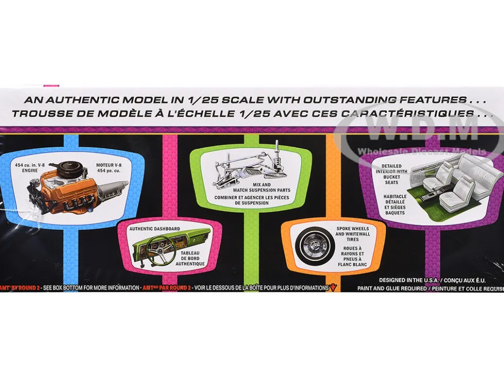 Skill 2 Model Kit 1970 Chevrolet Monte Carlo Lowrider "Kustom Kruisers" 1/25 Scale Model by AMT