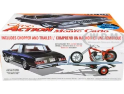 Skill 2 Model Kit 1980 Chevrolet Monte Carlo Class Action Motorcycle Trailer Skill 2 1/25 Scale Model Car MPC MPC967M
