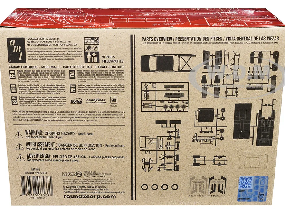 Skill 2 Model Kit Chevrolet Nova Pro Street 1/25 Scale Model by AMT