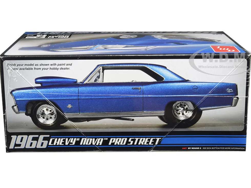Skill 2 Model Kit 1966 Chevrolet Nova Pro Street 1/25 Scale Model AMT AMT636