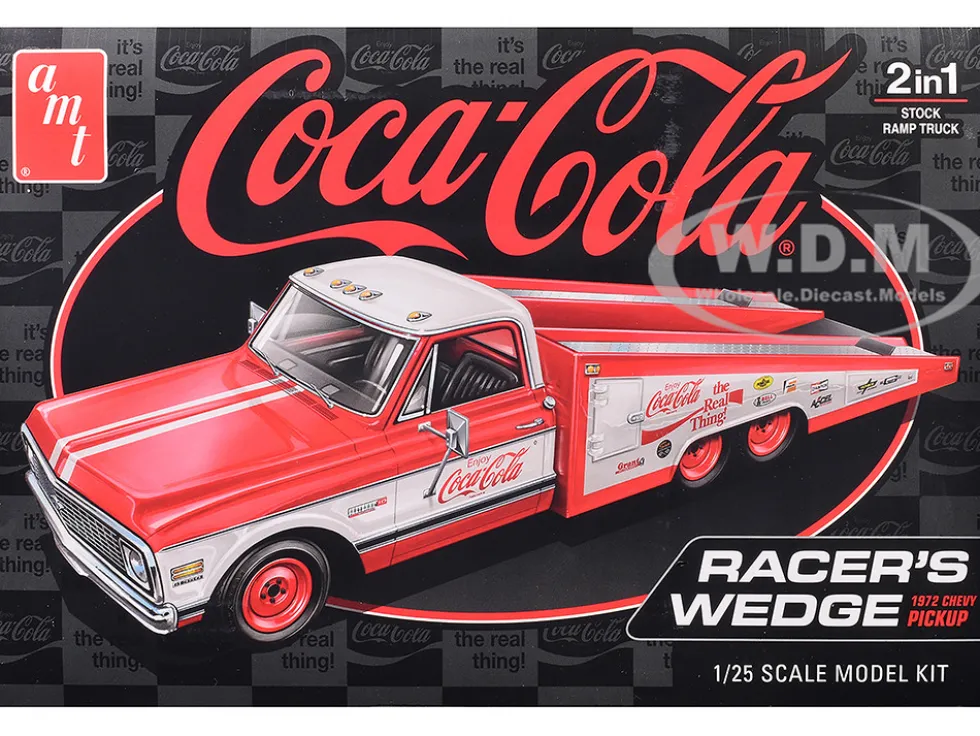 Skill 2 Model Kit 1972 Chevrolet Pickup Truck "Racer's Wedge" 2-in-1 Kit "Coca-Cola" 1/25 Scale Model by AMT