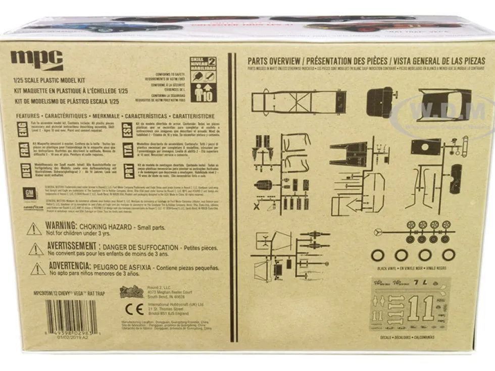 Skill 2 Model Kit Chevrolet Vega Modified Rat Trap 1/25 Scale Model MPC MPC905 M
