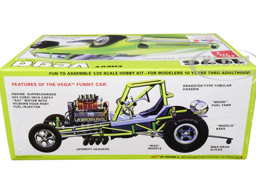 Skill 2 Model Kit 1976 Chevrolet Vega Funny Car 1/25 Scale Model AMT AMT1156