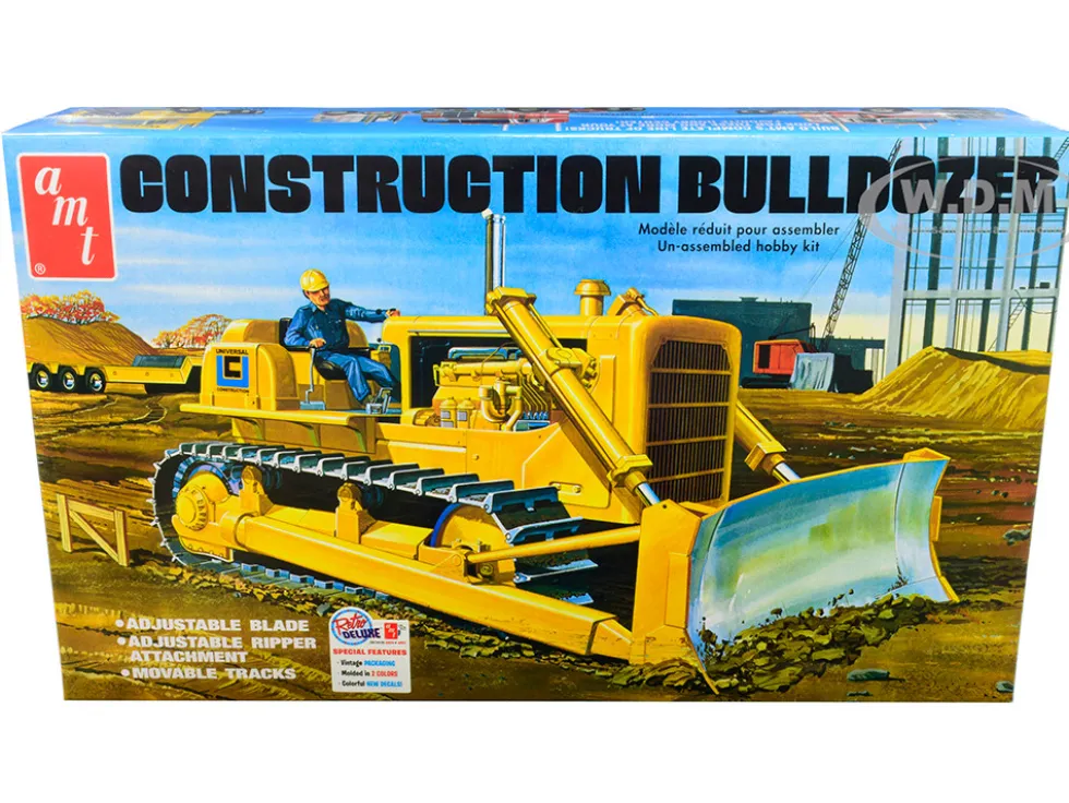 Skill 3 Model Kit Construction Bulldozer 1/25 Scale Model AMT AMT1086