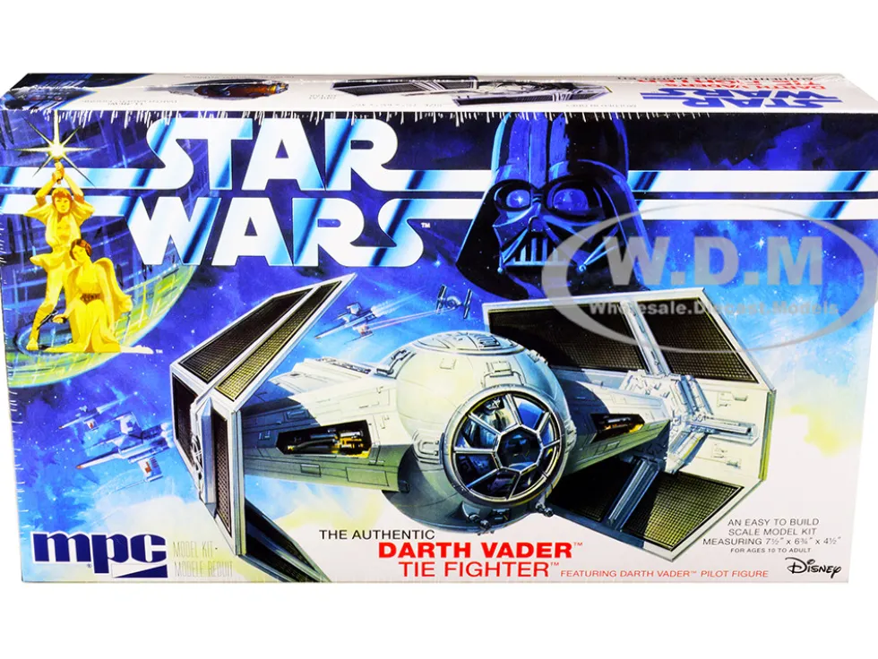 Skill 2 Model Kit Darth Vader's Tie Fighter Star Wars Episode IV A New Hope 1977 Movie MPC MPC952