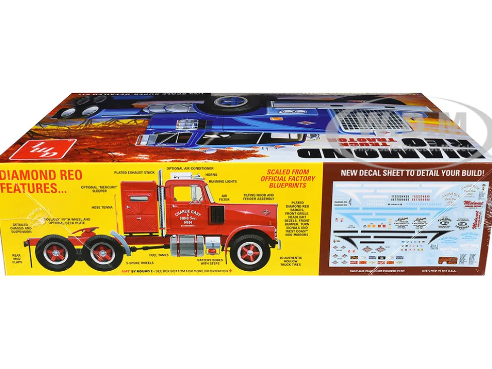 Skill 3 Model Kit Diamond Reo Truck Tractor 1/25 Scale Model by AMT
