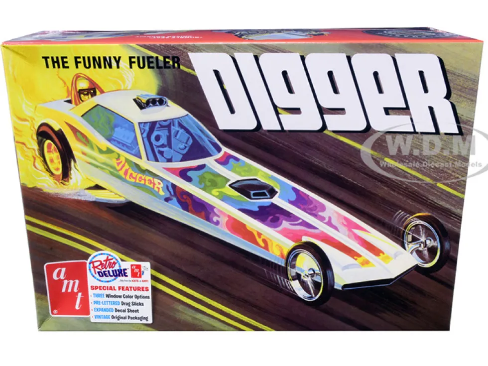 Skill 2 Model Kit Digger Dragster The Funny Fueler 1/25 Scale Model AMT AMT1154