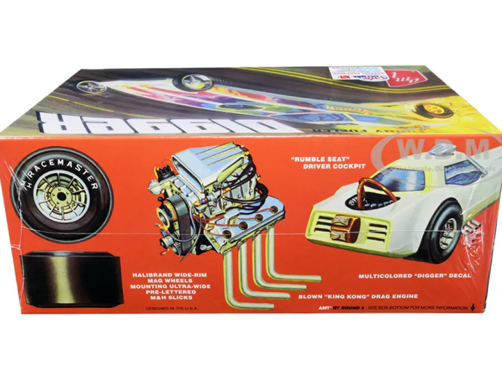 Skill 2 Model Kit Digger Dragster The Funny Fueler 1/25 Scale Model AMT AMT1154