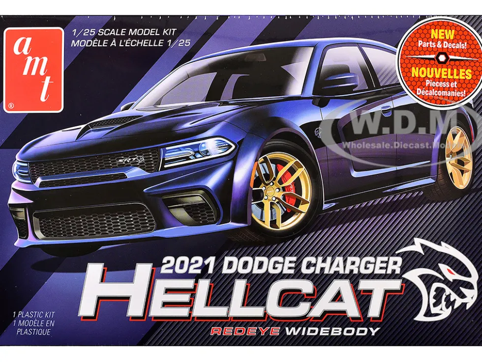 Skill 2 Model Kit 2021 Dodge Charger Hellcat Redeye Widebody 1/25 Scale Model by AMT