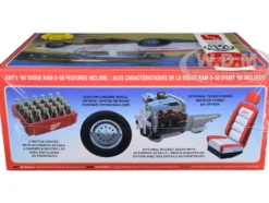 Skill 3 Model Kit 1980 Dodge Ram D-50 Pickup Truck Coca-Cola Four Bottle Crates 1/25 Scale Model AMT AMT1306M
