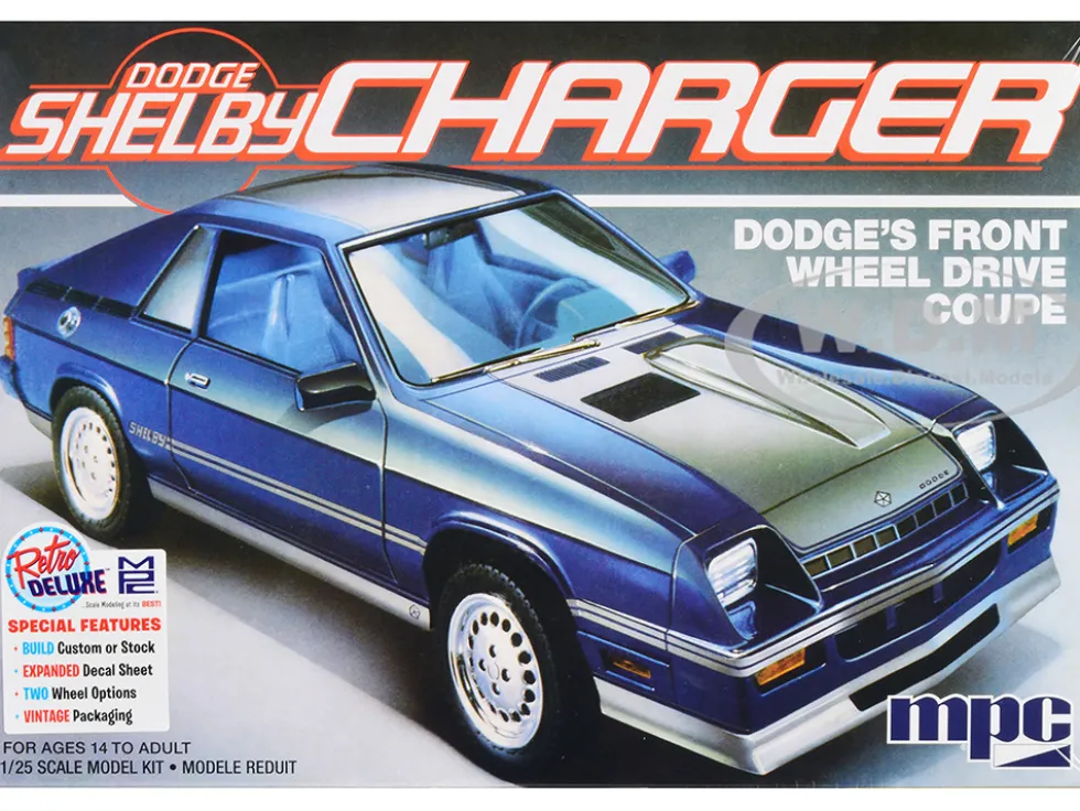 Skill 2 Model Kit 1986 Dodge Shelby Charger 1/25 Scale Model MPC MPC987