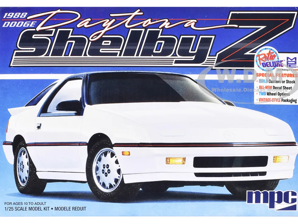 Skill 2 Model Kit 1988 Dodge Shelby Daytona Z 2-in-1 Kit 1/25 Scale Model by MPC