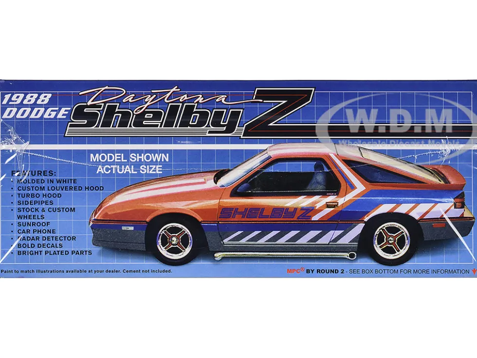 Skill 2 Model Kit 1988 Dodge Shelby Daytona Z 2-in-1 Kit 1/25 Scale Model by MPC