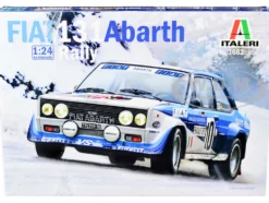 Skill 3 Model Kit Fiat 131 Abarth Rally #10 Winner Montecarlo Rally 1980 1/24 Scale Model Italeri 3662