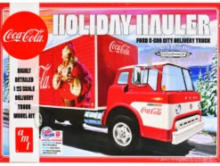 Skill 3 Model Kit Ford C-600 City Delivery Truck "Holiday Hauler - Coca-Cola" 1/25 Scale Model by AMT