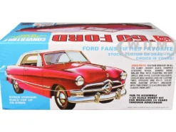Skill 2 Model Kit 1950 Ford Convertible Street Rods 3 in 1 Kit 1/25 Scale Model AMT AMT1413