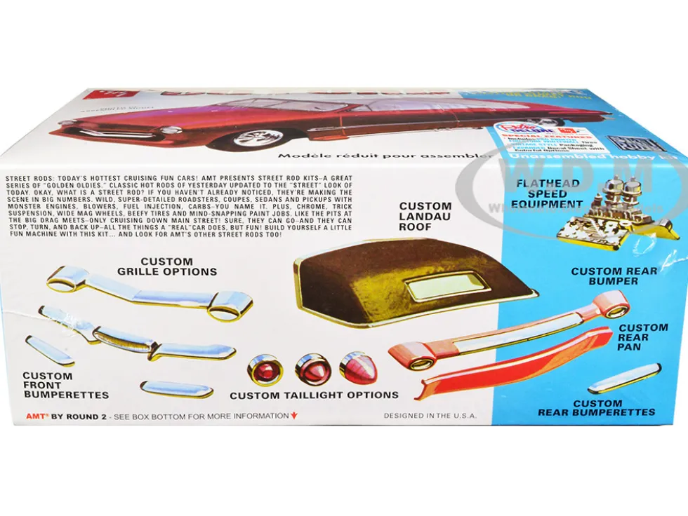 Skill 2 Model Kit 1950 Ford Convertible Street Rods 3 in 1 Kit 1/25 Scale Model AMT AMT1413