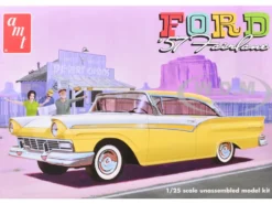 Skill 2 Model Kit 1957 Ford Fairlane Hardtop 3-in-1 Kit 1/25 Scale Model by AMT