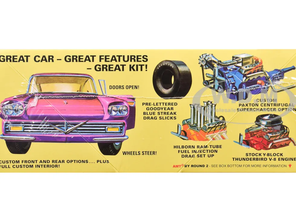 Skill 2 Model Kit 1957 Ford Fairlane Hardtop 3-in-1 Kit 1/25 Scale Model by AMT