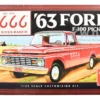 Skill 2 Model Kit 1963 Ford F-100 Pickup Truck "Four Sixes Ranch" 3-in-1 Kit 1/25 Scale Model by AMT