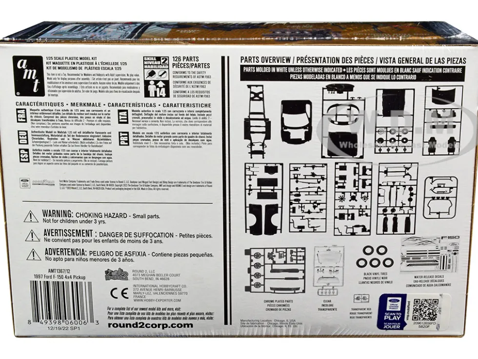 Skill 2 Model Kit 1997 Ford F-150 4X4 Pickup Truck 1/25 Scale Model AMT AMT1367