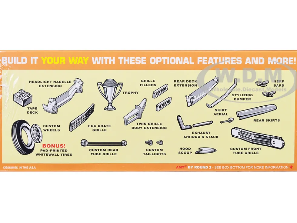Skill 2 Model Kit 1961 Ford Galaxie Hardtop 3 in 1 Kit 1/25 Scale Model AMT AMT1430