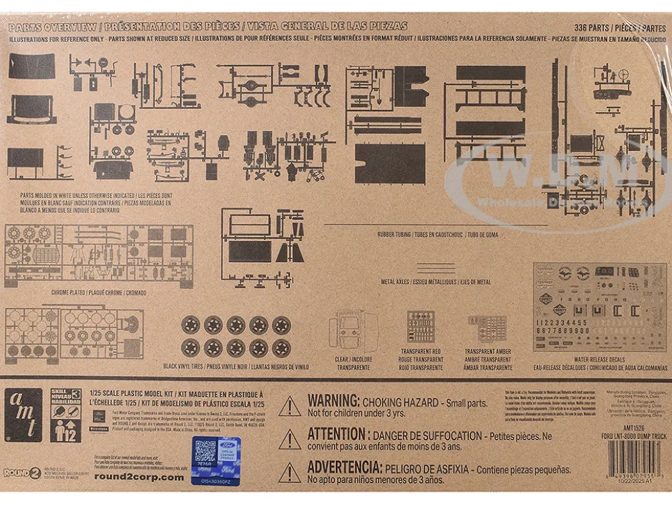 Skill 3 Model Kit Ford LNT-8000 Louisville Line Dump Truck 1/25 Scale Model by AMT
