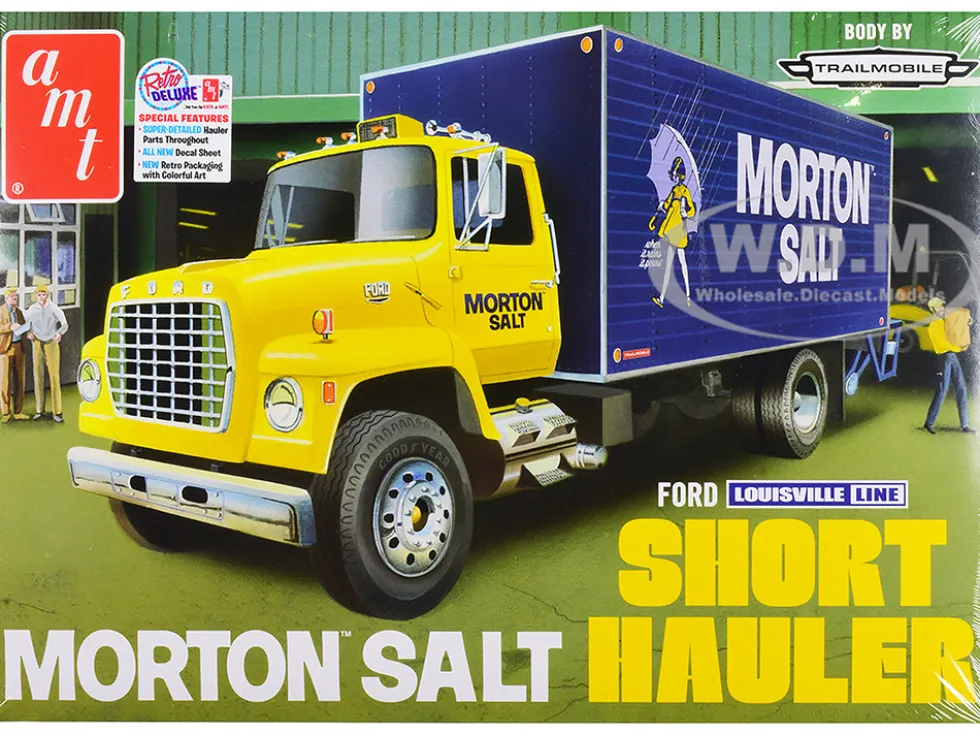 Skill 3 Model Kit Ford Louisville Line Short Hauler Morton Salt 1/25 Scale Model AMT AMT1424