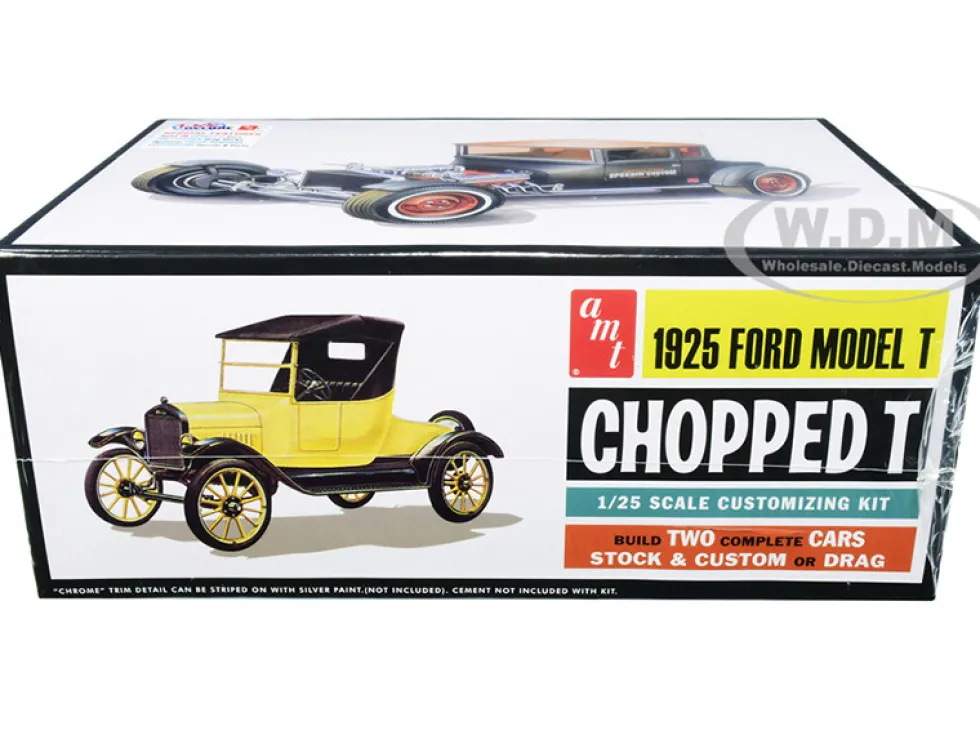 Skill 2 Model Kit 1925 Ford Model T Chopped Set of 2 pieces 1/25 Scale Model AMT AMT1167