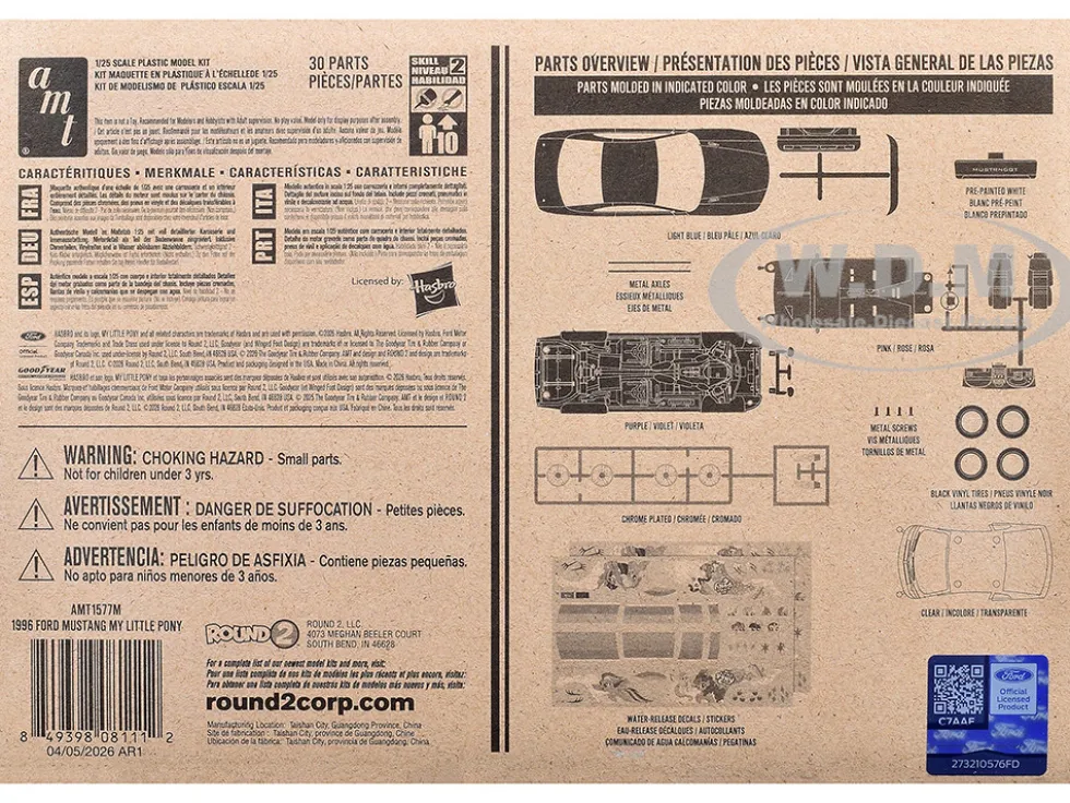 Skill 2 Model Kit 1996 Ford Mustang GT "My Little Pony" 1/25 Scale Model by AMT