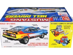 Skill 2 Model Kit 1977 Ford Mustang "Hell Drivers" Thrill Show Car 1/25 Scale Model by AMT