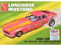 Skill 2 Model Kit 1969 Ford Mustang Longnose Funny Car "Gas Ronda" 1/25 Scale Model by AMT