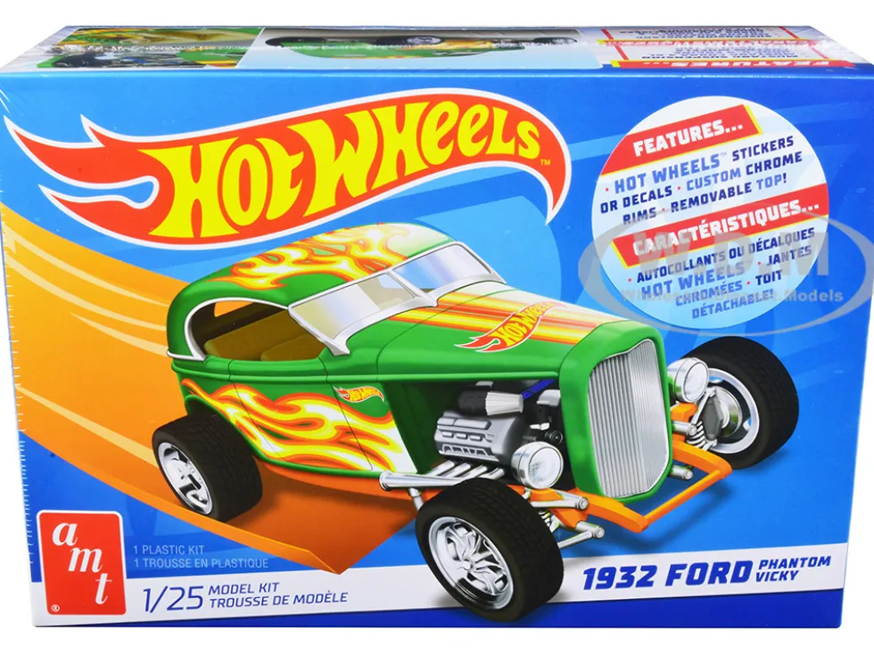 Skill 2 Model Kit 1932 Ford Phantom Vicky Hot Wheels 1/25 Scale Model AMT AMT1313M