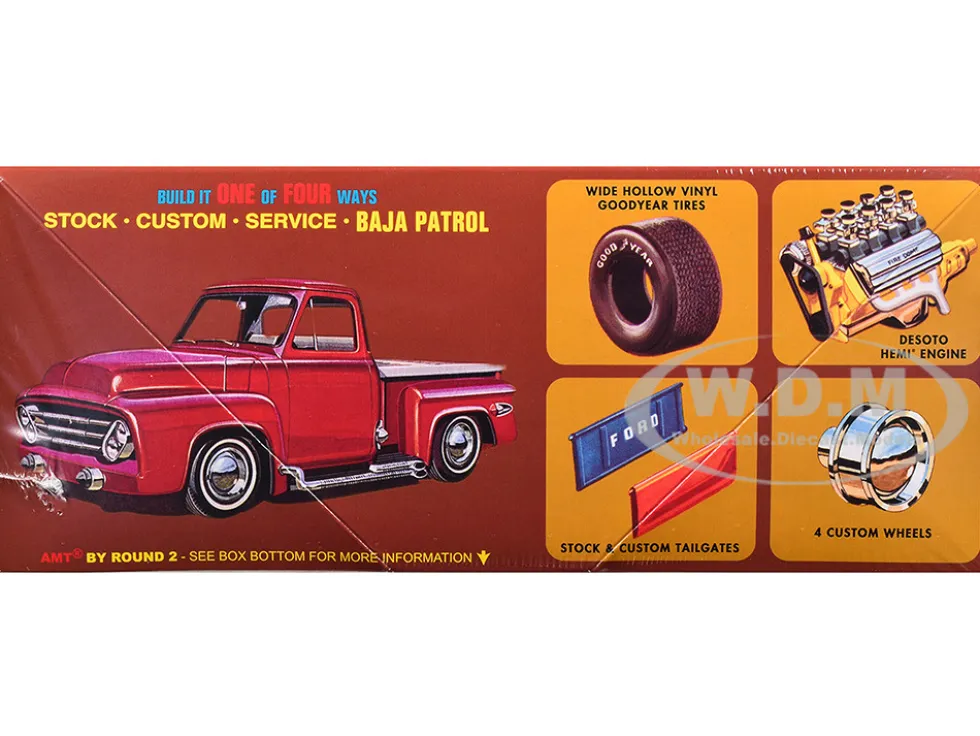Skill 2 Model Kit 1953 Ford Pickup Truck "Baja Patrol" 1/25 Scale Model by AMT
