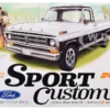 Skill 3 Model Kit 1972 Ford Sport Custom Pickup Truck 1/25 Scale Model by Moebius