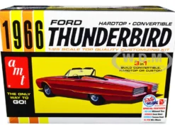Skill 2 Model Kit 1966 Ford Thunderbird Hardtop Convertible 3 in 1 Kit 1/25 Scale Model AMT AMT1328