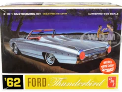 Skill 2 Model Kit 1962 Ford Thunderbird 2-in-1 Kit 1/25 Scale Model AMT AMT682