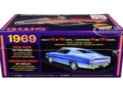 Skill 2 Model Kit 1969 Ford Torino Cobra Fastback 3-in-1 Kit 1/25 Scale Model AMT AMT1217M