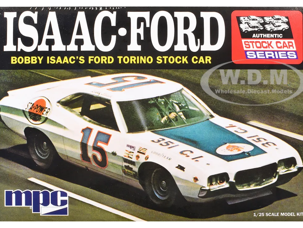Skill 2 Model Kit 1972 Ford Torino Stock Car "Bobby Isaac" 1/25 Scale Model by MPC