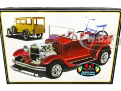 Skill 2 Model Kit 1929 Ford Woody Pickup 4-in-1 Kit Bike 1/25 Scale Model AMT AMT1269 M