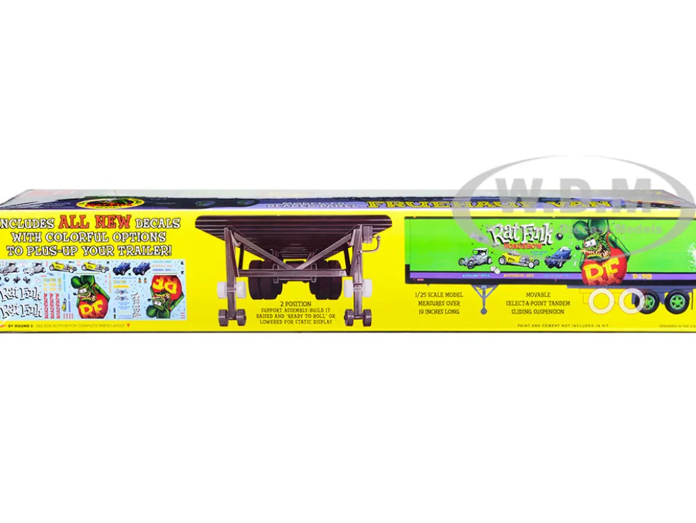 Skill 3 Model Kit Fruehauf FB Beaded Panel Van Trailer Rat Fink 1/25 Scale Model AMT AMT1292