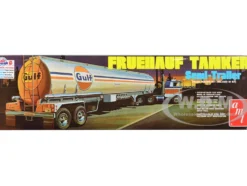 Skill 3 Model Kit Fruehauf Tanker Trailer Gulf Oil 1/25 Scale Model AMT AMT1354