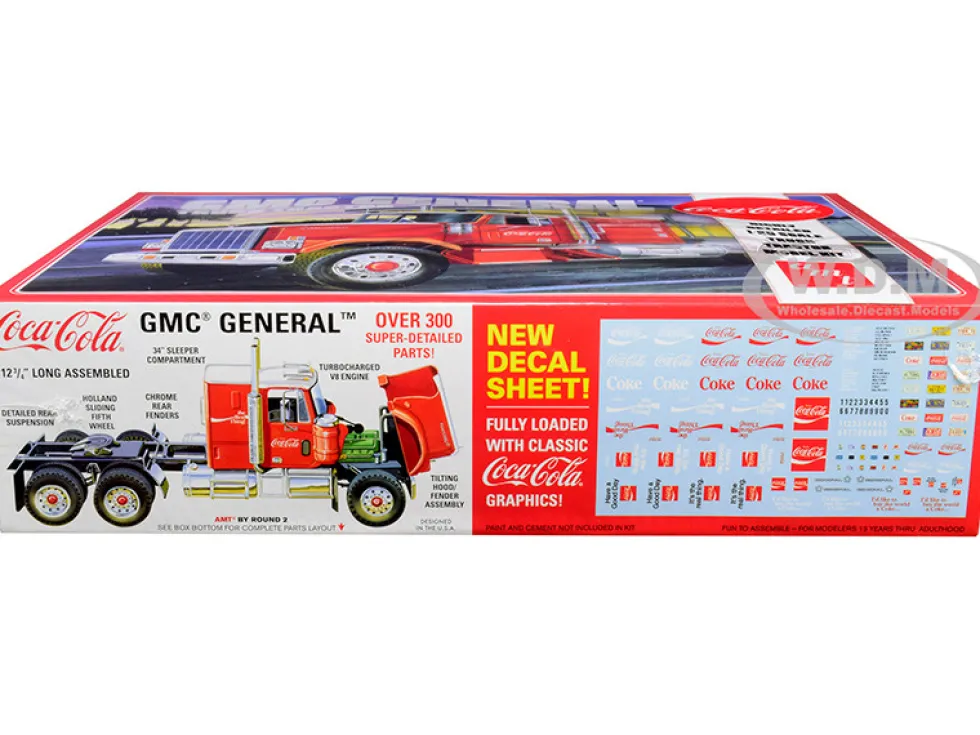 Skill 3 Model Kit GMC General Truck Tractor Coca Cola 1/25 Scale Model AMT AMT1179