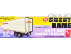 Skill 3 Model Kit Great Dane 40 Ft. Dry Goods Trailer 1/25 Scale Model AMT AMT1185