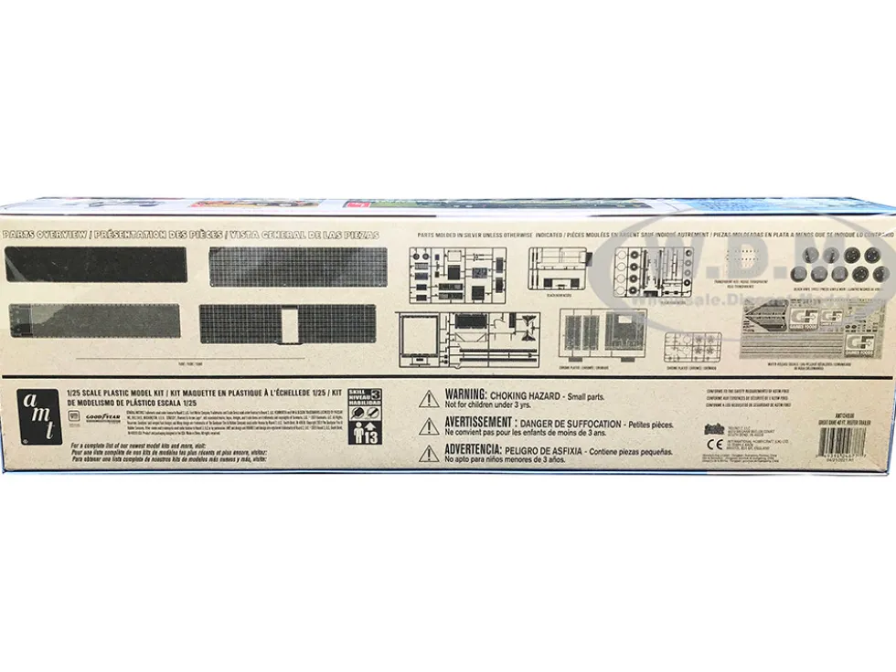 Skill 3 Model Kit Great Dane 40 Ft. Reefer Refrigerated Trailer 1/25 Scale Model AMT AMT1249